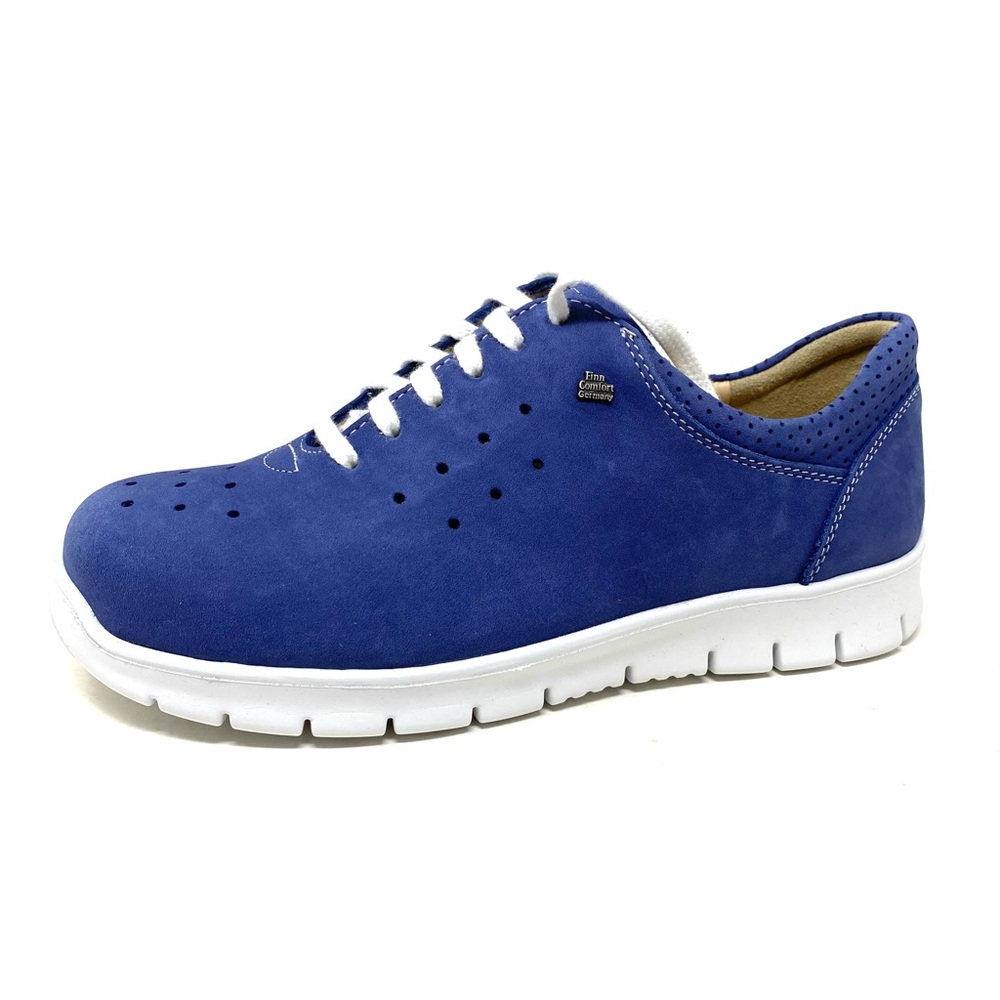 Finn Comfort Barletta Oxford Electro Nubuck Leather NIB Minor Flaw